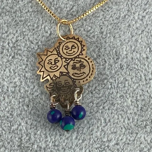 Vintage Fun in the Sun 14 Karat Gold Filled with 16in Gold Filled 925 Necklace - Picture 4 of 8